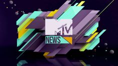 the tv news logo is shown in this graphic art style illustration, with colorful lines and shapes surrounding it