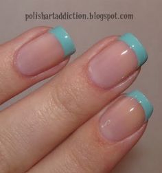 Cute French Manicure, Nail Art Patterns, Jasmine Nails, Manicure Designs, French Manicure Designs, Turquoise Nails, Nail Decor, French Manicure Nails, Polish Art