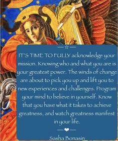 an image with the words, it's time to fully acknowled your mission