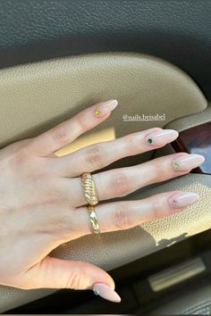 Chic Nail Art Classy, Buchonas Nails, Gucci Nails, Spring Acrylic Nails, Gelish Nails, Blush Nails, Soft Nails, Minimalist Nails, Dream Nails