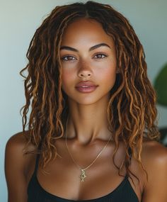 Fiery Auburn on Waist-Length Locs Here's Why Layered Faux Locs, Dark Romantasy, Black Women With Locs, Women With Locs, Brown Dreadlocks, Hair Colors For Black Women, Colors For Black Women, Red Copper Hair Color, Dark Fall Hair