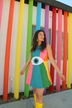 Retro Futurism Fashion, Toothpaste Kisses, Miracle Eye, Festival Romper, Futurism Fashion, Magical Dress, Eye Logo, Sustainable Fabric, Hippie Outfits