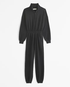 Long-sleeve jumpsuit in our soft fleece fabric, featuring a half-zip detail, classic collar and an elasticated waistband with pockets. Fleece Jumpsuit, Cute Jumpsuits, Long Sleeve Jumpsuit, Long Jumpsuits, Active Leggings, Suits Coats, New Arrival Dress, Swimwear Accessories, Fleece Fabric