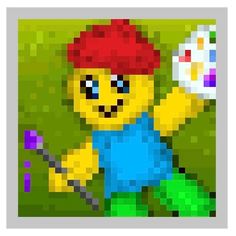 an image of a cartoon character in pixel art