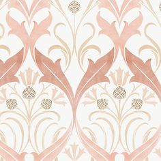 Pinecone Ribbon Wallpaper Wallpaper Ronald Redding Designs Double Roll Blush