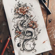 Artful Ribbon Tattoo Sketches Stem Tattoo, Ribbon Tattoos, Spiritual Tattoos, Best Friend Tattoos, Piercing Tattoo, Body Tattoos, Floral Motifs, Tattoo Sketches