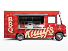 a red food truck with the word bob's written on it