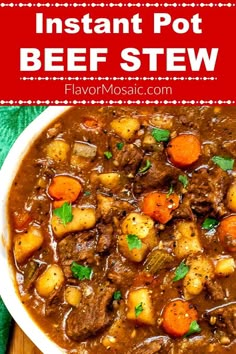 Beefstew Instantpot, Instant Pot Stew Recipe, The Best Beef Stew, Instant Pot Beef Stew Recipe, Best Beef Stew, Instant Pot Stew, Instant Pot Beef Stew, Beef Recipe Instant Pot, Potatoes And Vegetables