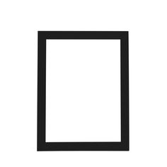 a black square frame on a white background