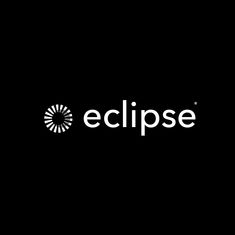 the eclipse logo is shown in white on a black background, and it appears to be dark