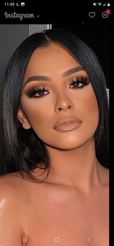 Cute Christmas Makeup, Glam Bride Makeup, Brown Makeup Looks, Prom Makeup For Brown Eyes, Sultry Makeup, Maquillage On Fleek, Prom Eye Makeup, Prom Makeup Looks, Formal Makeup