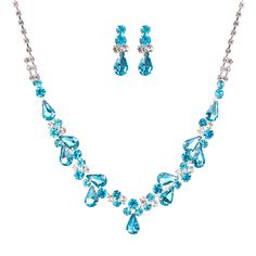 Are you looking for a show stopping statement set of jewelry for a special occasion? This is a wonderful addition to your evening looks. Gorgeous fashion jewelry set with glass crystal rhinestones. Glittering crystals catch the light beautifully, adding major sparkle, making this necklace and earrings set spectacular! Necklace measures 15- 21 inches with the 6 inches of extender chain. Adjustable for the perfect collar length necklace. Matching hypoallergenic surgical steel post back crystal tea Hypoallergenic Drop Earrings, Set Of Jewelry, Necklace Matching, Length Necklace, Fashion Jewelry Sets, Steel Post, Necklace And Earrings Set, Necklace And Earrings, Glass Crystal