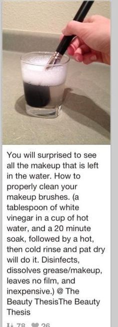 Clean makeup brushes by angela Diy Makeup Brush Cleaner, Clean Makeup Brushes, Diy Makeup Brush, Drag Make-up, Make Up Tutorials, Makeup Tip, Shadow Makeup, Smink Inspiration, Make Up Brush