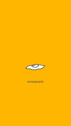 an egg sitting on top of a yellow wall with the words up eggquisite