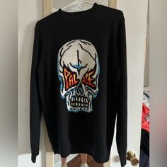 Authentic In Prestine Condition! Selling On Goat For $300 Skull Sweater, Colorful Sweaters, Palace, Men Sweater, Man Shop, Black, Color