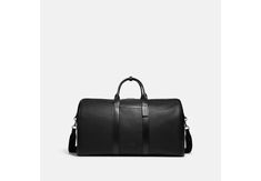 Gotham Duffle | COACH® Coach Business Bag With Zipper Closure, Versatile Business Bags With Leather Trim, Modern Saffiano Leather Bag With Leather Trim, Coach Textured Leather Business Bag, Coach Business Bags With Textured Leather, Classic Formal Bags With Leather Trim, Luxury Leather Duffle Bag For Work, Formal Leather Lined Satchel Duffle Bag, Formal Satchel Duffle Bag With Leather Lining