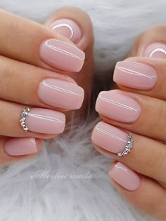 Acrylic Nails Nude, Nude Nail Designs, Polygel Nails, Work Nails, Short Acrylic, Cute Gel Nails, Bride Nails, Short Acrylic Nails Designs, Pink Nail