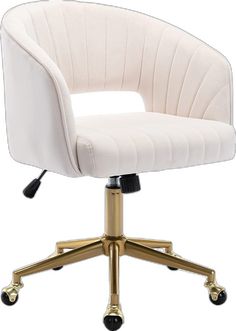 Home Office Chair Swivel Velvet Desk Chair Accent Armchair Upholstered Modern Tufted Chairs with Gold Base for Girls Women Ergonomic Study Seat Computer Task Stools for Living Room,Off-White Cream Stools For Living Room, Velvet Desk Chair, Modern Velvet Chair, Tufted Chairs, White Desk Chair, Cute Desk Chair, Room Wishlist, Desk Stool, Gold Rooms