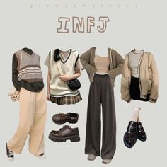 Infj Clothes Aesthetic, Infj Outfit Ideas, Infj Lookbook, Infj Outfit Styles, Dreamy Clothes Aesthetic, Infj Fashion Style, Infj Aesthetics Outfit, Infj Clothes Style, Infj Outfit Aesthetic