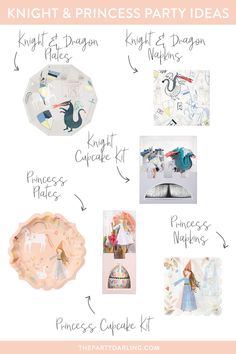 princess party ideas for kids with pictures and instructions to make them look like they're going