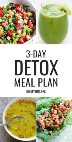 Detox Lunch, Raw Food Cleanse, Detox Meals, Detox Meal Plan, Detox Breakfast, Vegan Detox, Vegan Cleanse, 3 Day Detox, Eating Fast