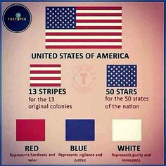 the united states of america and red, white, and blue flags are on display