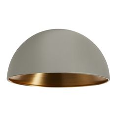 a white and gold ceiling light on a white background