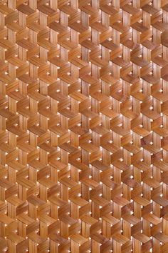 a close up view of a woven wooden surface