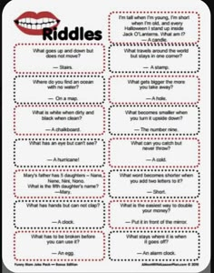 Riddles For Kids, Funny Riddles, Funny Jokes For Kids, Jokes And Riddles, Jokes For Kids, Printable Templates, Creative Template