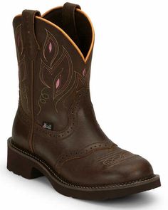 Justin Gypsy Women's Inji Aged Bark Cowgirl Boots - Round Toe | Sheplers Cowgirl Boots Round Toe, Cowgirl Boots Square Toe, Black Cowgirl Boots, Justin Boots Womens, Womens Cowgirl Boots, Black Cowgirl, Boot Barn, Boots Square Toe, Leather Western Boots