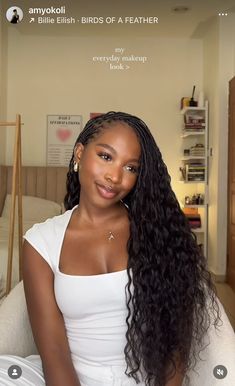 Alissa Ashley Braids, Zoe Kravitz Braids Sew In, Pick And Drop Braids Straight, Braids On Dark Skin Women, Fall Protective Styles Black Women, Cuban Hairstyles, Body Wave Braids, Sew In With Braids, Ryan Destiny Braids