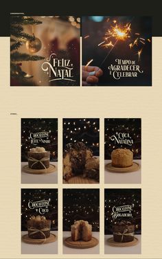 an image of a website page with cakes and candles on the front, and fireworks in the back