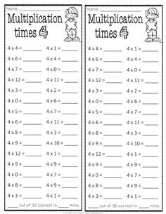 two times and four times worksheet for students to practice the addition skills in addition