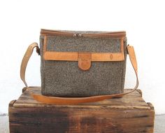 vintage hartman tweed luggage - the perfect, handsome baby bag! // Texture Ideas, Carry On Travel, Kids Interior Design, Vintage Leather Bag, Kids Interior, Day Bag, Top 4, Leather Bags