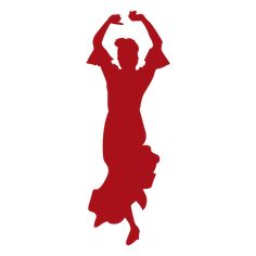 the silhouette of a woman dancing with her arms in the air and hands above her head