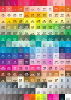 the color chart for all kinds of colors