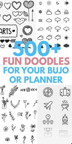 500 + cutest ever doodles for your bujo or planner