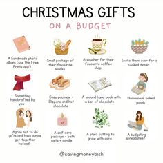 christmas gifts on a budget list for the family to get in their holiday gift bag