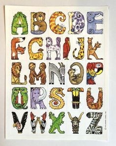 the alphabet is made up of animals and letters