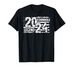 a black t - shirt with the number 22 on it that says cornhole legend