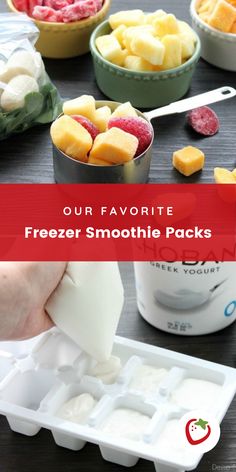 freezer smoothie packs with fruit in them