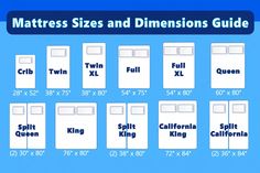 mattress sizes and dimensionss guide