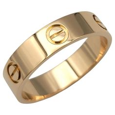 Cartier 5.5 mm Love Band Ring in Polished 18 Karat Rose Gold Size 62 For Sale at 1stDibs Cartier Fine Jewelry Luxury Rings, Luxury Cartier Jewelry With Round Band, Elegant Luxury Cartier Rings, Cartier Love Band, Cartier Love Collection, Karat Sizes, Rosegold Ring, Rose Gold Band Ring, Cartier Love Ring