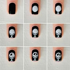 Nightmare Before Christmas Nails, Holloween Nails, Nail Art Tutorials, Nail Art Designs Videos