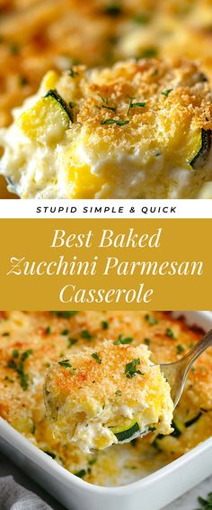 Image for Best Baked Zucchini Parmesan Casserole Easy Baked Dishes, Zucchini Parmesan Casserole, Cheesy Vegetable Casserole, Zuchini Baking Recipes, Easy Healthy Casseroles, Baked Zucchini Parmesan, Recipe Using Zucchini, Zucchini Dinner Recipes, Zucchini Recipes Baked