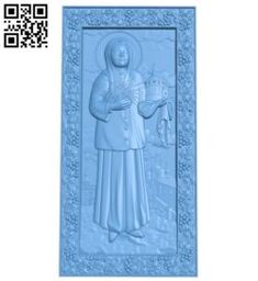 an image of the icon of jesus on a blue background with qr - code