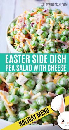 an easter side dish with peas and cheese