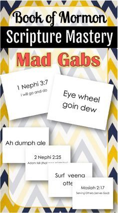 the book of mormon scripture mystery mad gabs