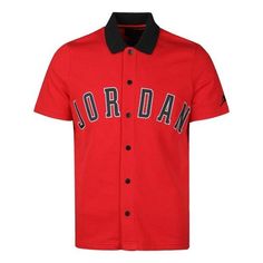 Men's Jordan Dna Distorted Basketball Sports Short Sleeve Red T-Shirt AJ1111-687 Red Athleisure T-shirt For Sports Season, Nike Casual T-shirt In University Red, Nike Casual Top In University Red, Casual Short Sleeve Shirt For Sports Events, Casual Polo Shirt With Crew Neck For Sports Events, Casual Crew Neck Polo Shirt For Sports Events, Red Sportswear Tops For College, Red Moisture-wicking Top For College, University Red Cotton Sports Top