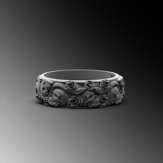 Skull Flower and Snakes Ring, Men Silver Band Ring, Sterling Biker Ring, Mens Gothic Ring Unique Band Ring for Men Roses and Skull Ring Gift Explore our Mens Skull Flower and Snakes Ring design and find the perfect & unique rings for man gift. Our 925k handmade silver rings high-quality and very detailed . The ring is coated with oxide to emphasize the details of handmade engraving * ★Item Details * Material : 925K Sterling Silver * Total weight :7 Gram ( For 10 USA Size) * Ring Diameter : 0.8 c Goth Wedding Ring, Ring Men Silver, Engraved Rings Personalized, Goth Ring, Skull Engagement Ring, Mens Skull Rings, Skull Flower, Gothic Ring, Unique Bands